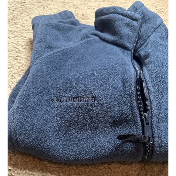 COLUMBIA FULL ZIPPER WARM ZIP POCKETS LS CINCH BOTTOM DARK BLUE GRAY WOMEN  XS - Picture 9 of 12